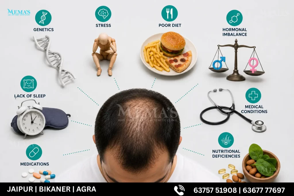 Scalp health and hair care tips illustration